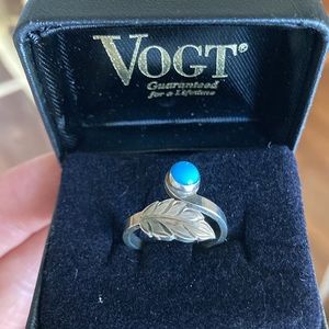 Adjustable Vogt silver ring, not silver plated